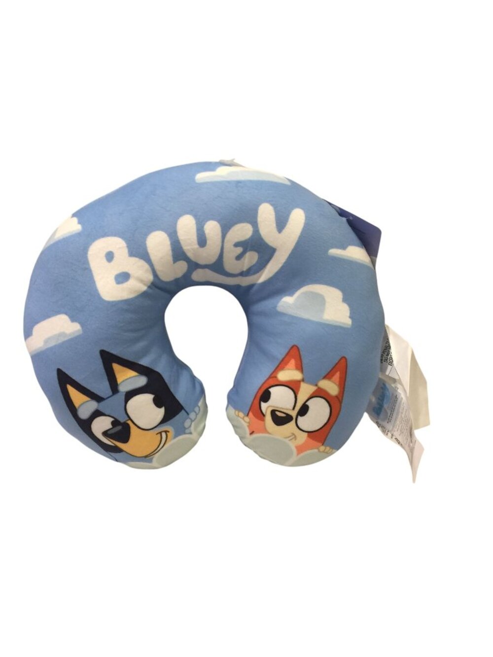 BLUEY Plush Travel Pillow Bluey Bingo Light Blue Clouds